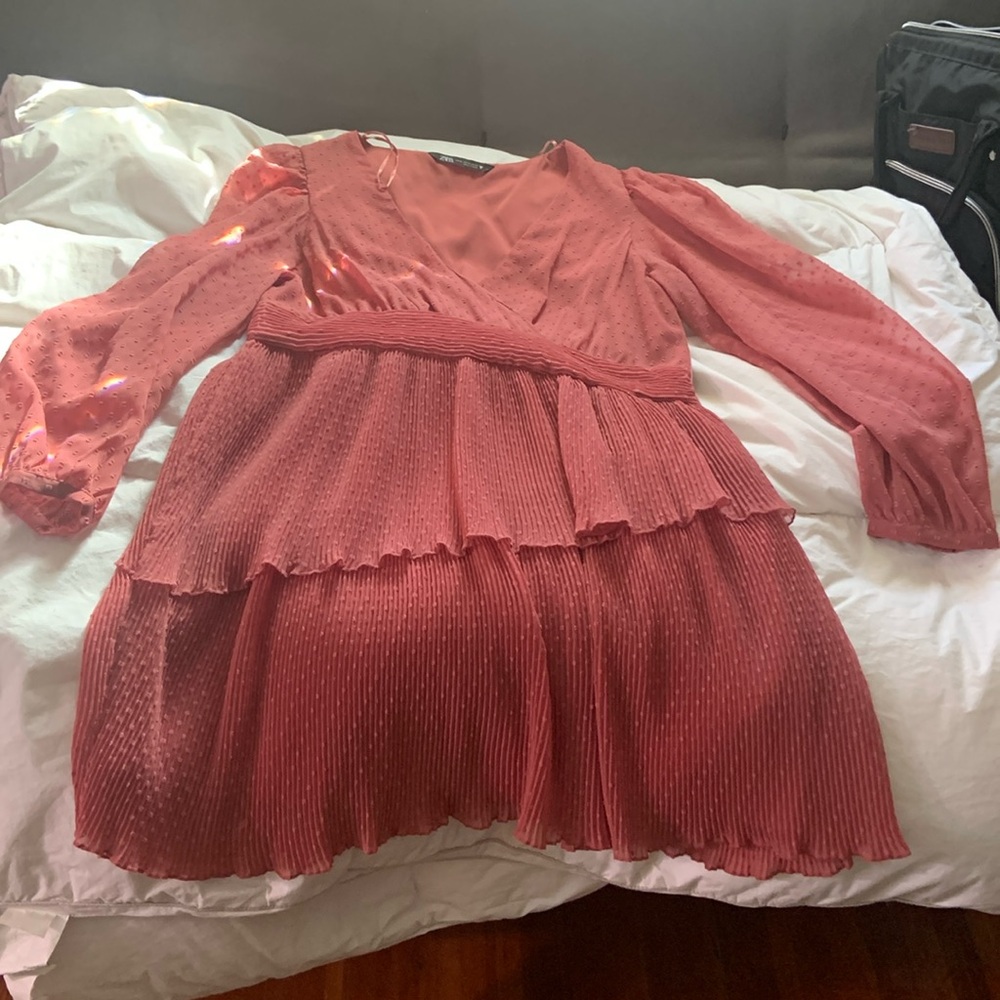 XL dust rose long sleeve dress.